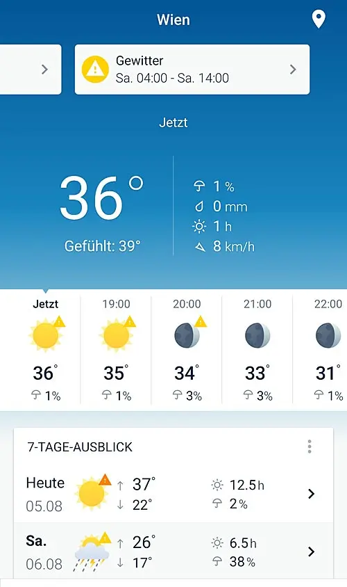 Rollertouren-App No. 1 WeatherPro